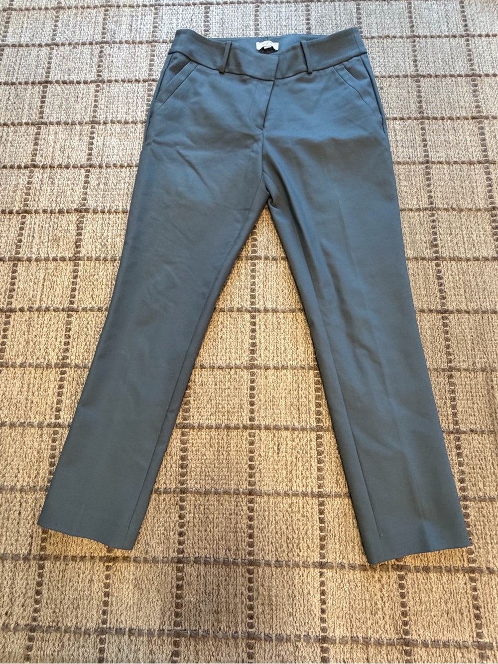 LOFT Tailored Straight-Leg Pants in Slate Gray